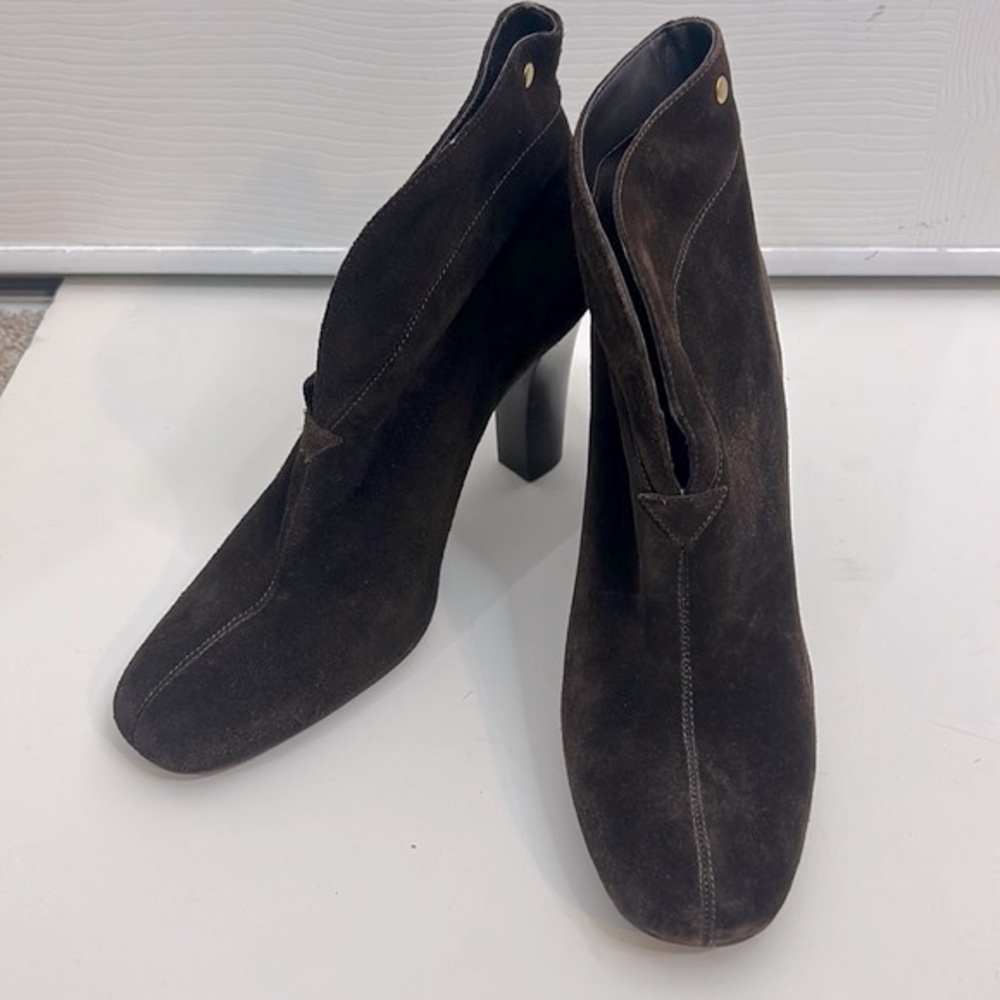 Franco Sarto Limber Brown Booties 6.5M Heel